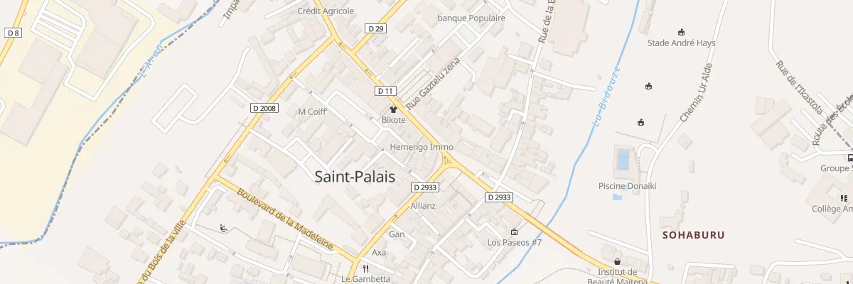 Plan du 1T Rue Thiers à Saint-Palais