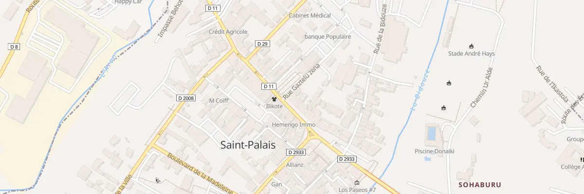 Plan du 22 Rue Gaztelu zena à Saint-Palais
