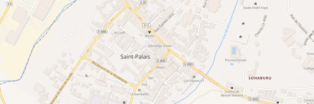 Plan du 1 Rue du Centre à Saint-Palais