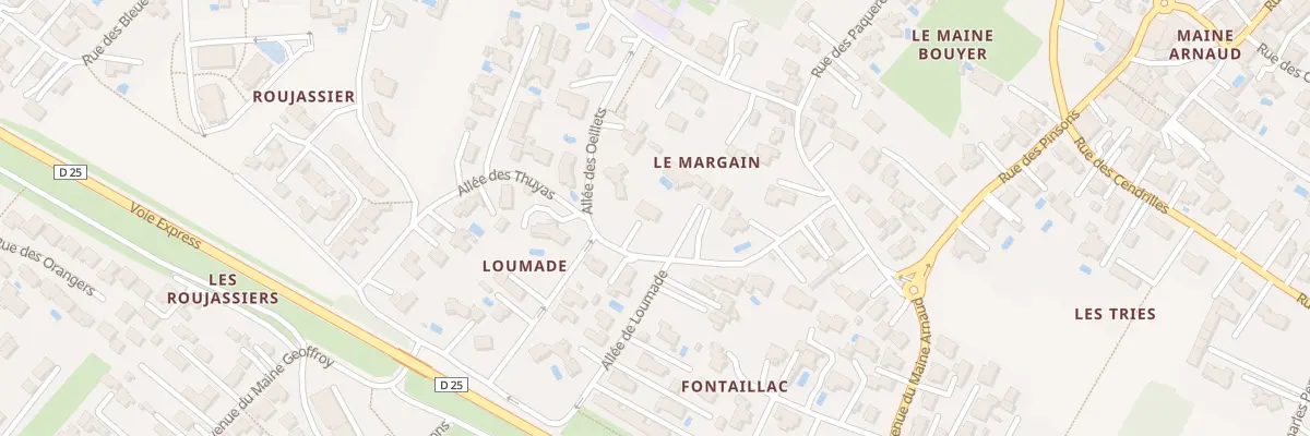 Plan du 8 All des Thuyas à Royan