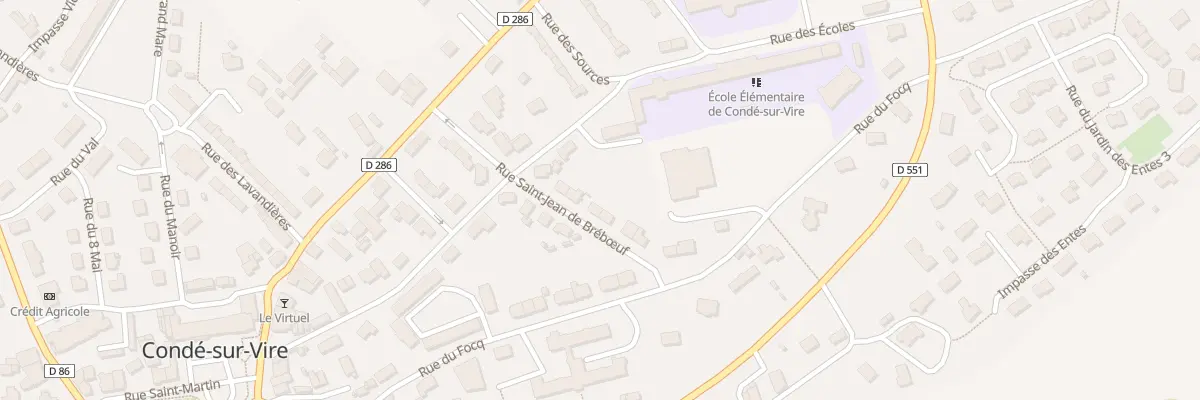 Plan du 7 Rue Saint Jean de Breboeuf à Condé-sur-Vire