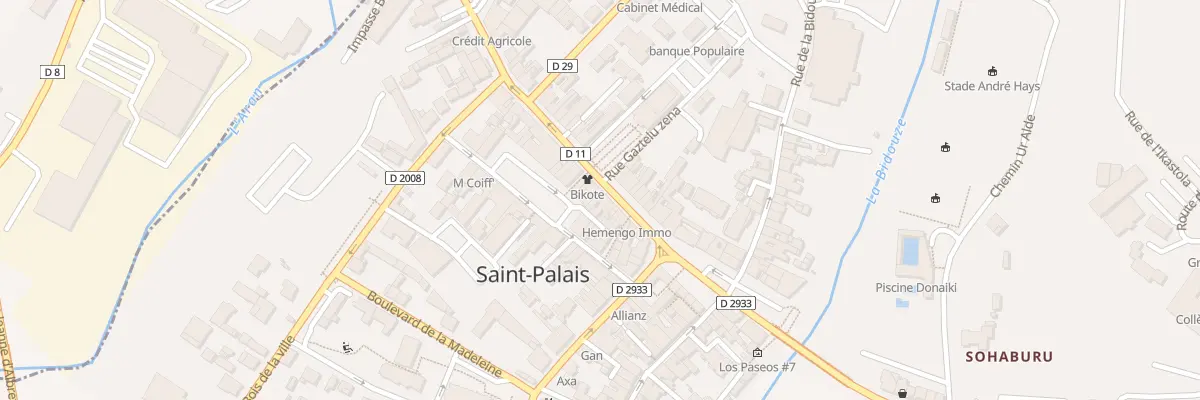 Plan du 13 Rue Thiers à Saint-Palais