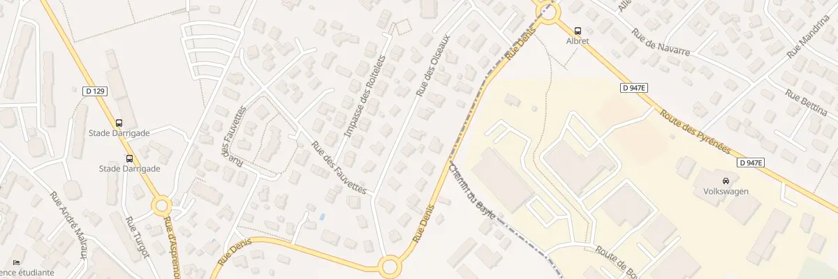 Plan du 15 Rue des Oiseaux à Dax