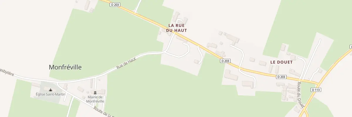 Plan du 308 Rue de Haut à Monfréville