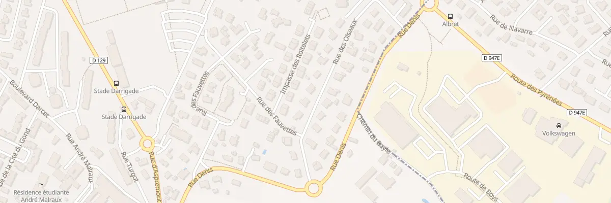 Plan du 22 Rue des Oiseaux à Dax