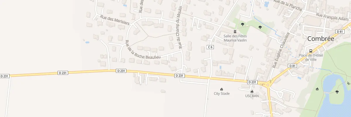 Plan du 2 Rue de la Roche Beaulieu à Ombrée d’Anjou