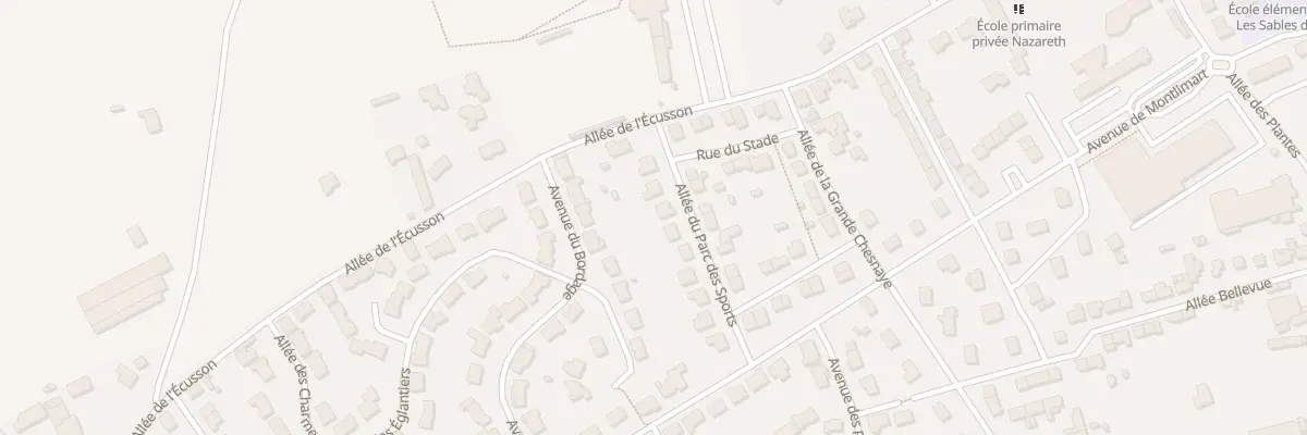 Plan du 8 All du Parc des Sports (St Pie à Montrevault-sur-Èvre