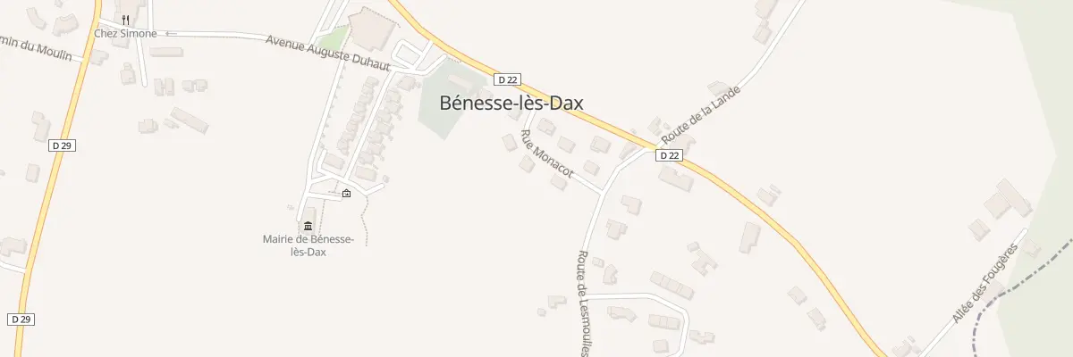 Plan du 60 Rue Monacot à Bénesse-lès-Dax