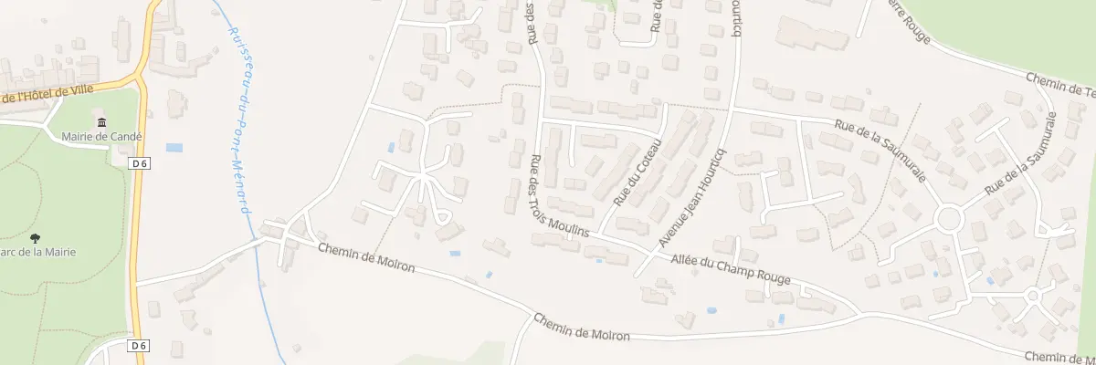 Plan du 37 Rue des Trois Moulins à Candé