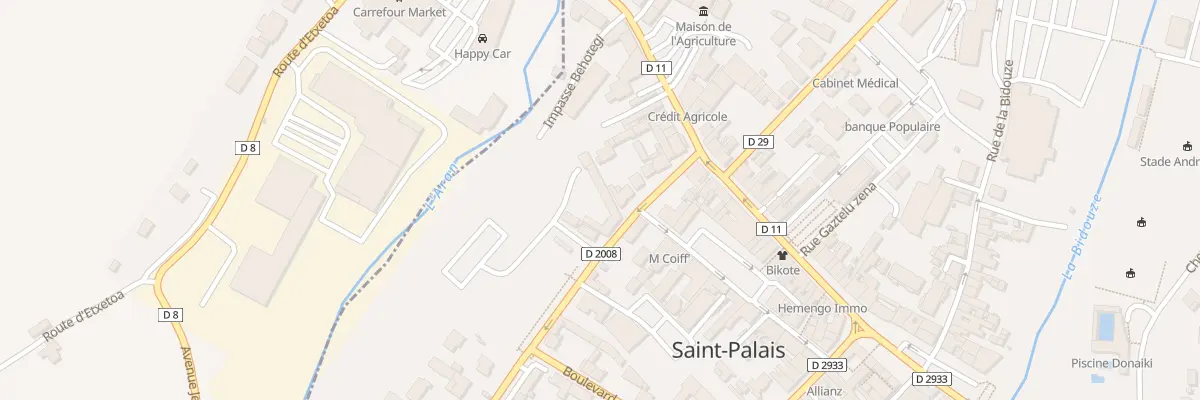 Plan du 14 Rue Jean Urruty à Saint-Palais