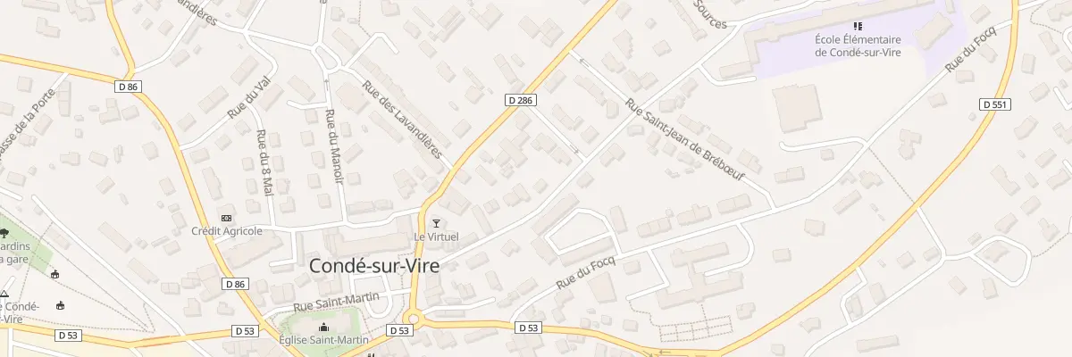 Plan du 5 Rue des Ecoles à Condé-sur-Vire