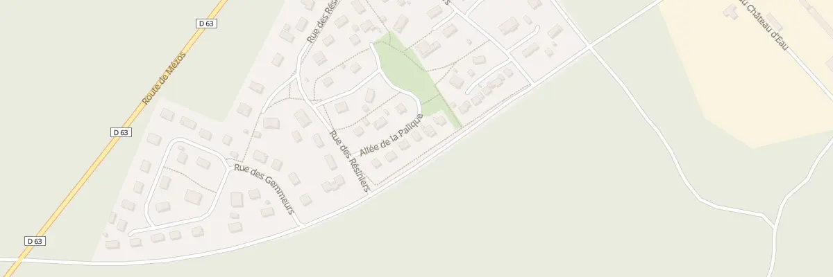 Plan du 8 All de la Palique à Escource