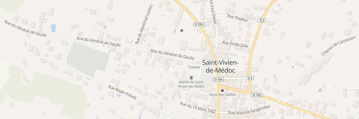 Plan du 1 Rue du Général de Gaulle à Saint-Vivien-de-Médoc