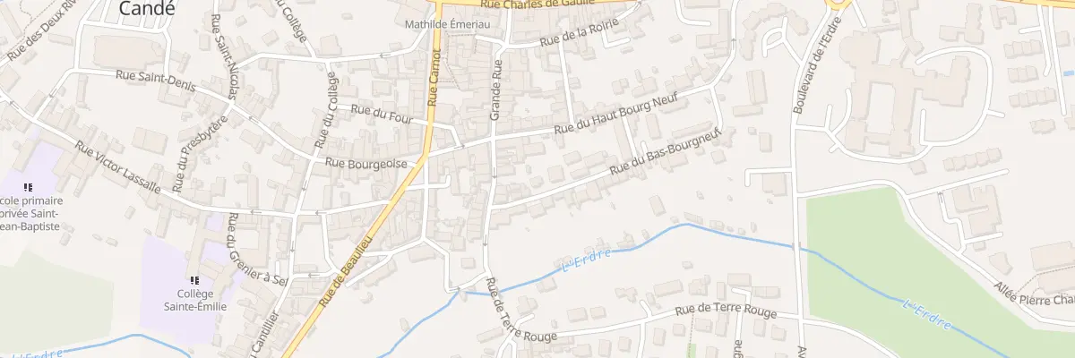 Plan du 7 Rue du bas bourg neuf à Candé