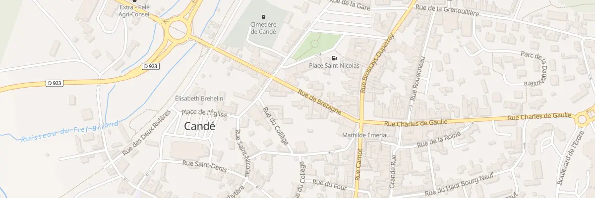 Plan du 22 Rue de bretagne à Candé