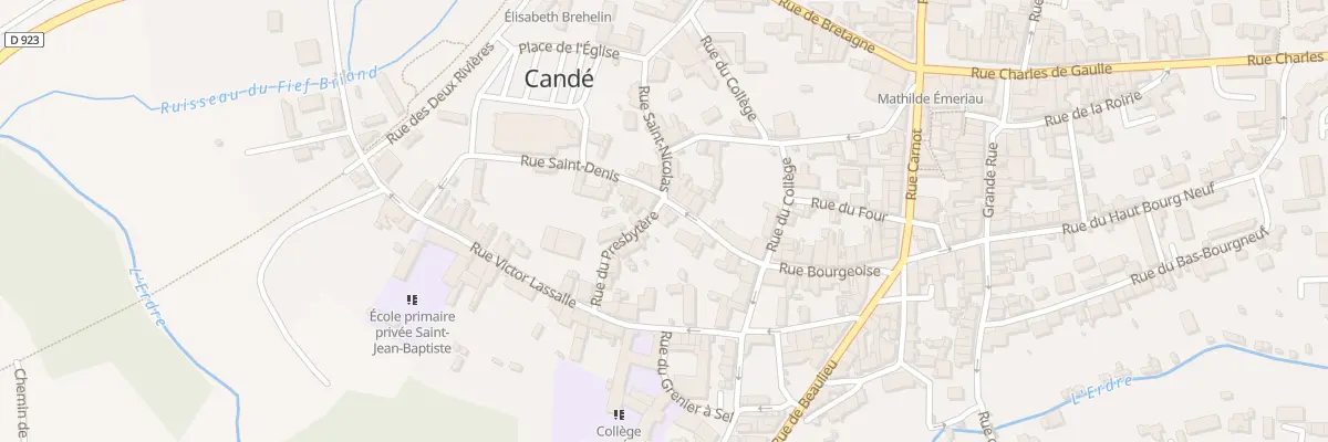 Plan du 14 Rue du presbytère à Candé
