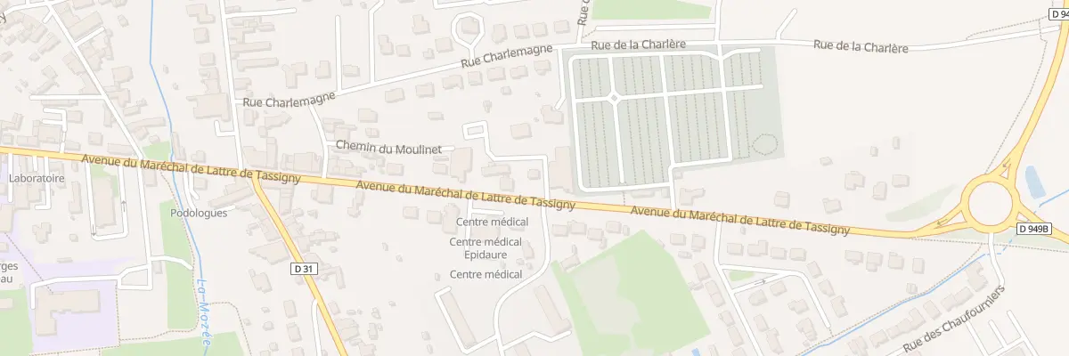 Plan du 61 Av de Lattre de Tassigny à Chantonnay