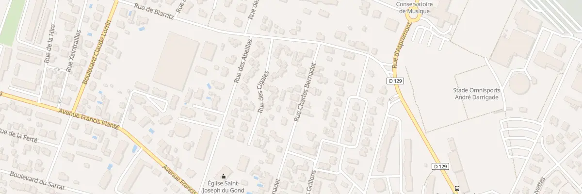 Plan du 10 Rue Charles Bernadet à Dax