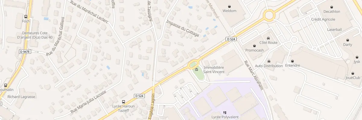 Plan du 715X Bd Saint Vincent de Paul à Saint-Paul-lès-Dax