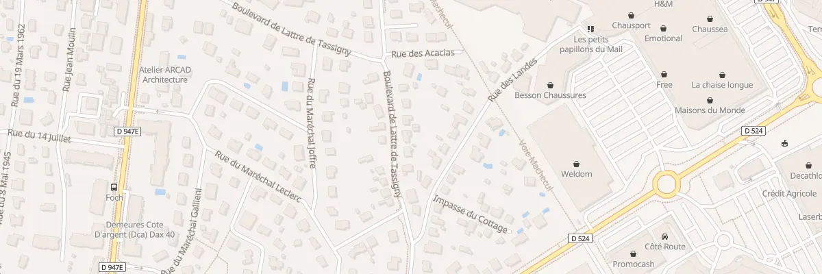 Plan du 29 Bd de Lattre de Tassigny à Saint-Paul-lès-Dax