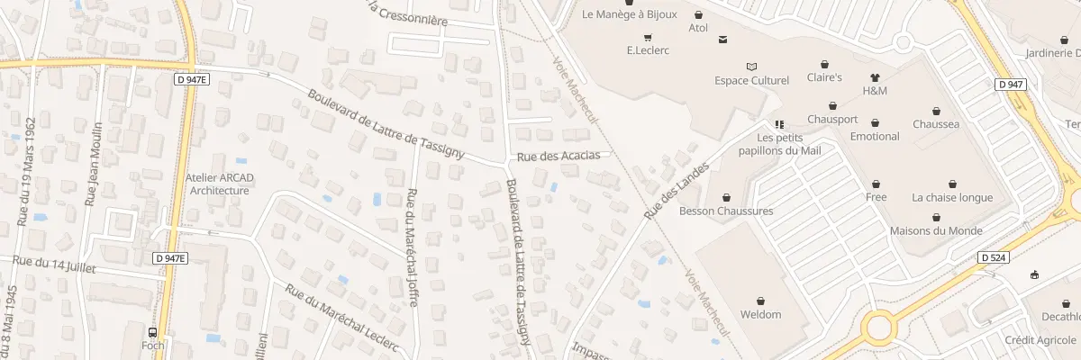 Plan du 21 Bd de Lattre de Tassigny à Saint-Paul-lès-Dax