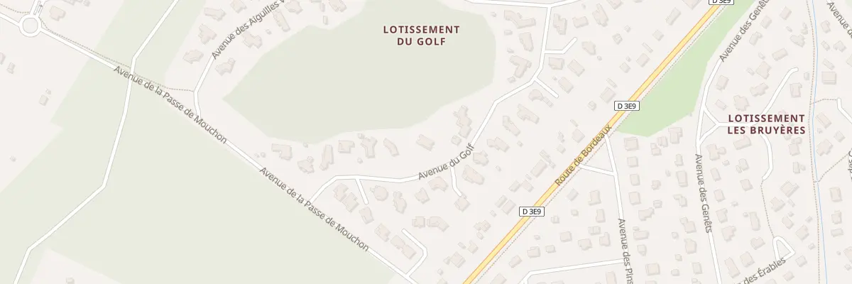 Plan du 12 Av du Golf à Lanton