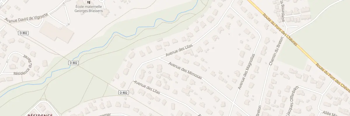 Plan du 15 Av des Mimosas à Lanton