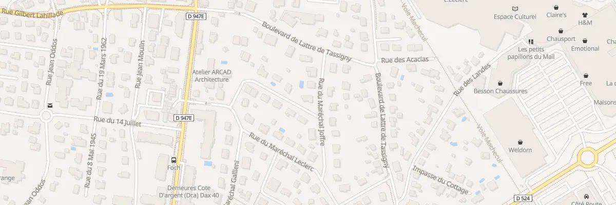 Plan du 9006 Rue du Maréchal Lyautey à Saint-Paul-lès-Dax