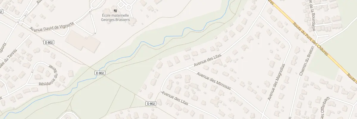 Plan du 46 Av des Lilas à Lanton