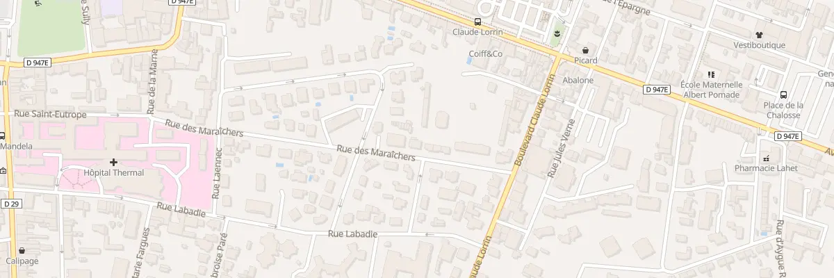 Plan du 13 Rue des Maraîchers à Dax