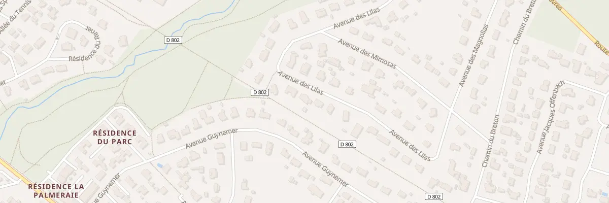 Plan du 28 Av des Lilas à Lanton