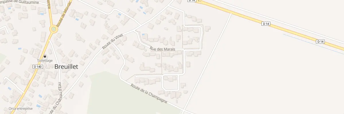 Plan du 16 Rue des Marais à Breuillet