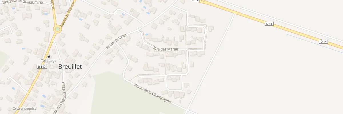 Plan du 14 Rue des Marais à Breuillet