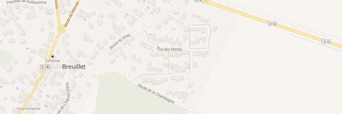 Plan du 12 Rue des Marais à Breuillet