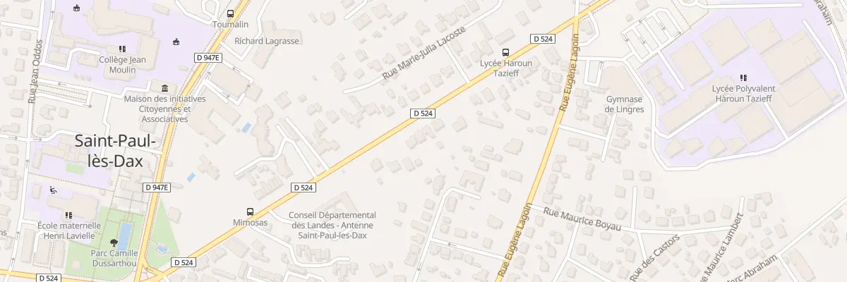 Plan du 376 Bd Saint Vincent de Paul à Saint-Paul-lès-Dax