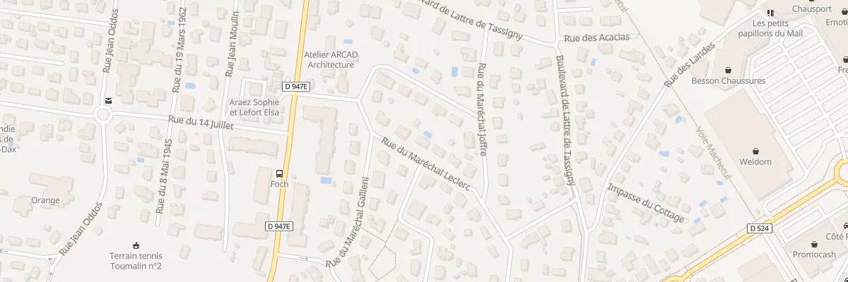 Plan du 7 Rue du Maréchal Leclerc à Saint-Paul-lès-Dax