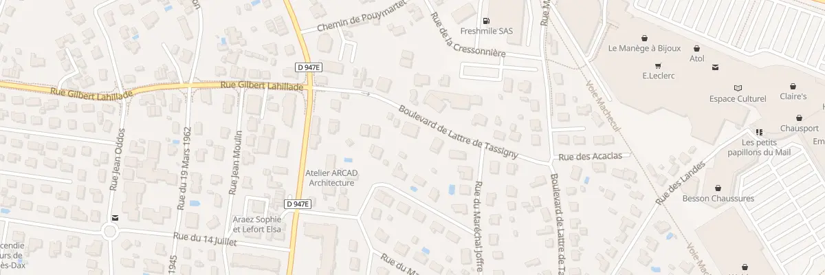 Plan du 6 Bd de Lattre de Tassigny à Saint-Paul-lès-Dax
