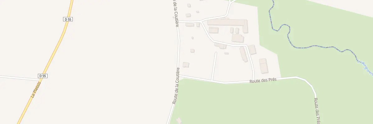 Plan du 16 Rte de la Coutiere - Chevrevil à Grandparigny