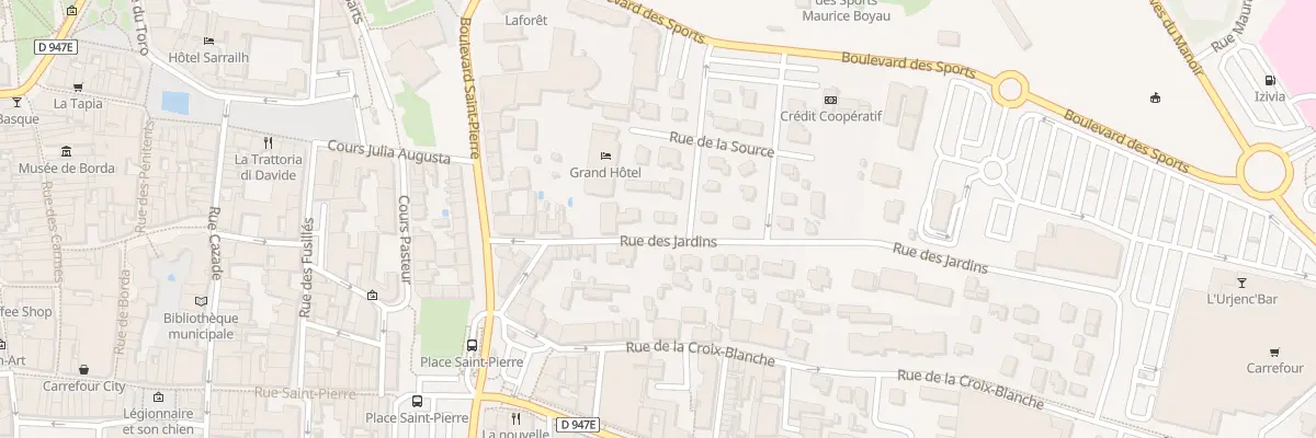 Plan du 15 Rue des Jardins à Dax