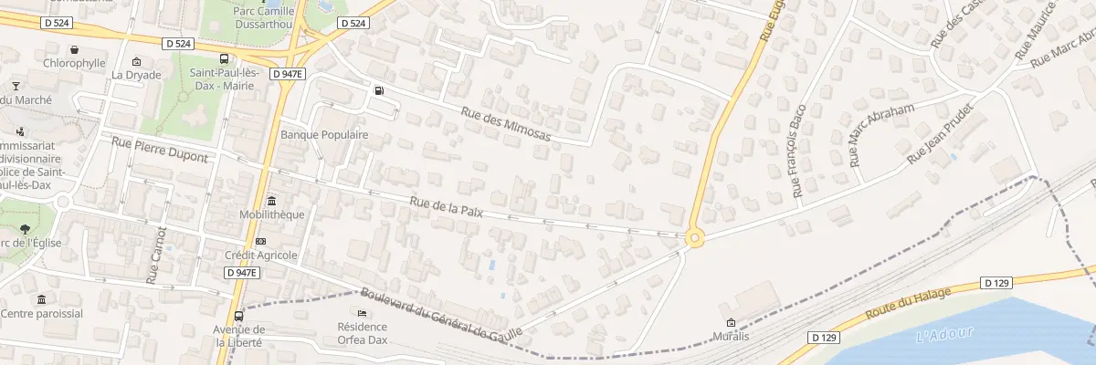 Plan du 17B Rue de la Paix à Saint-Paul-lès-Dax