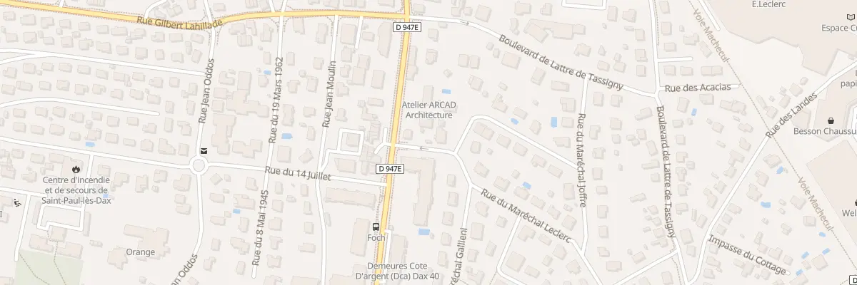 Plan du 674 Av du Mal Foch à Saint-Paul-lès-Dax