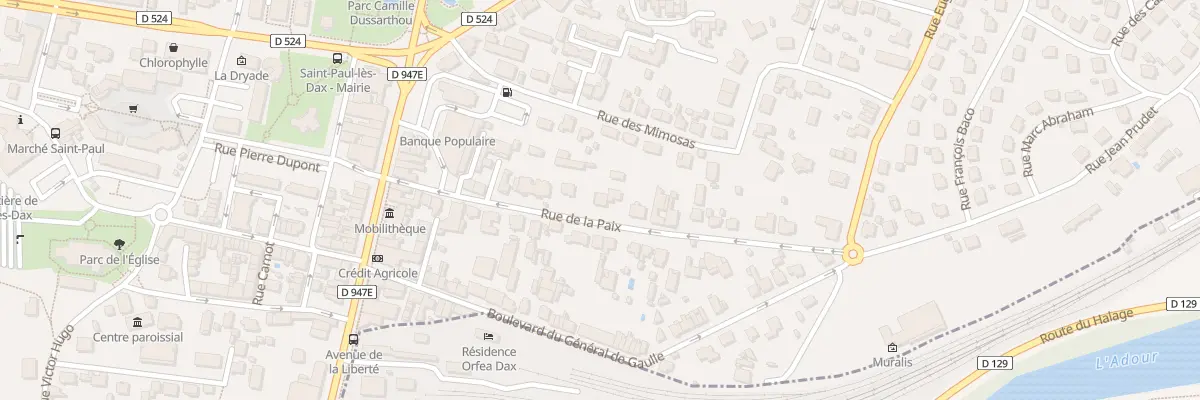 Plan du 9 Rue de la Paix à Saint-Paul-lès-Dax