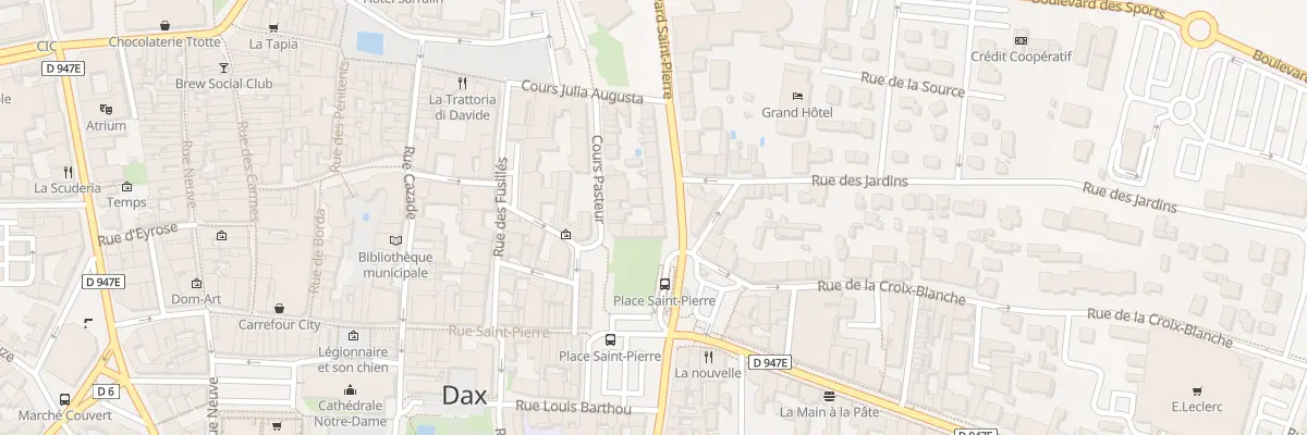 Plan du 22 Bd Saint Pierre à Dax