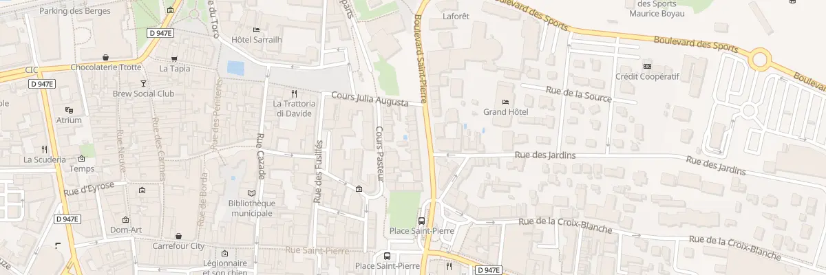 Plan du 12 Bd Saint Pierre à Dax