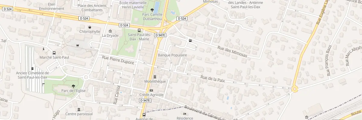 Plan du 1 Rue de la Paix à Saint-Paul-lès-Dax