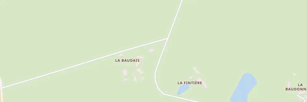 Plan de La Baudais à Bourgon