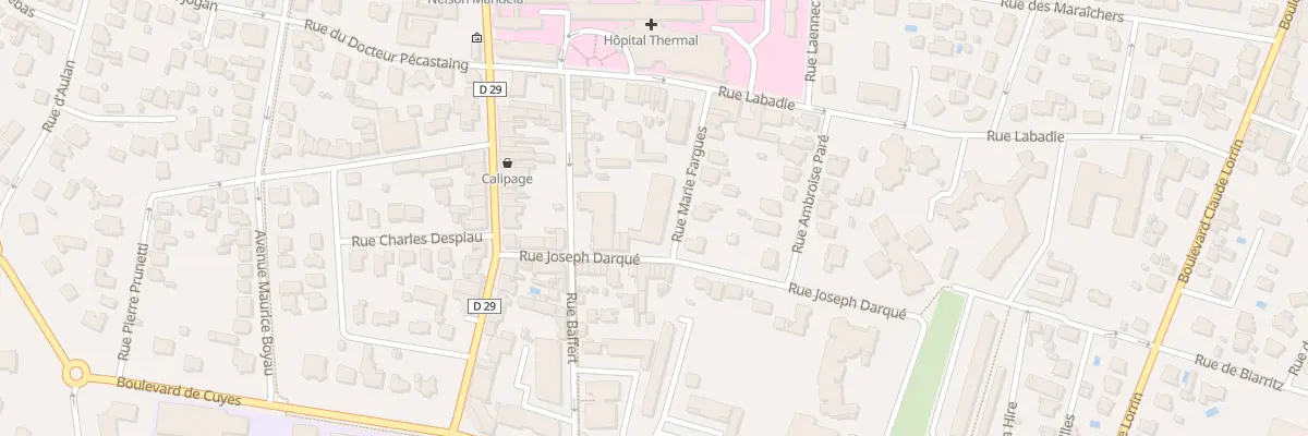 Plan du 2 Rue Marie Fargues à Dax
