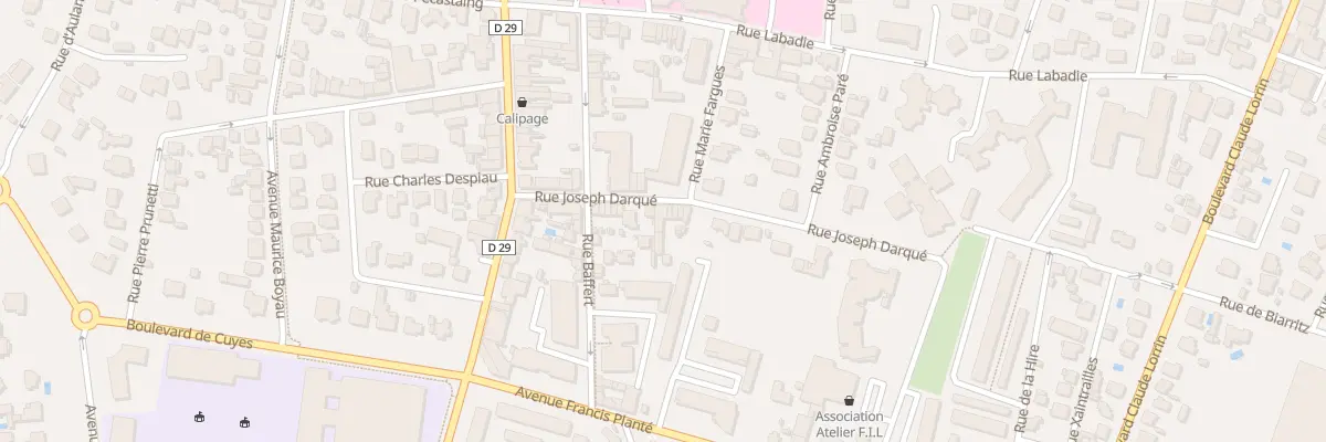 Plan du 30 Rue Joseph Darqué à Dax