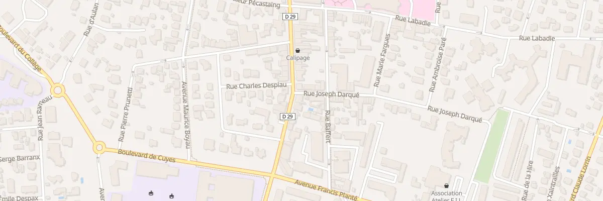 Plan du 2A Rue Joseph Darqué à Dax