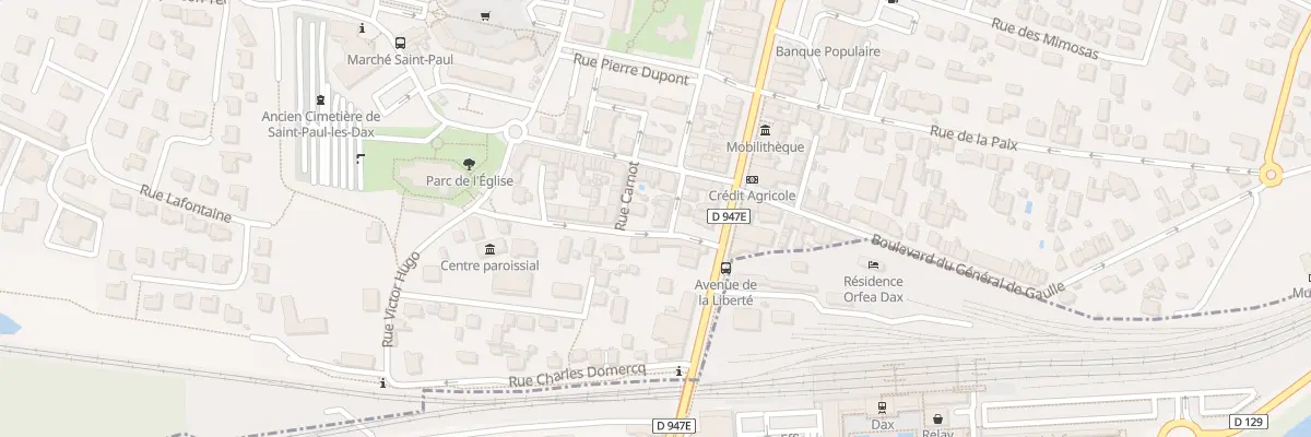 Plan du 9001 Rue André Fourcade à Saint-Paul-lès-Dax